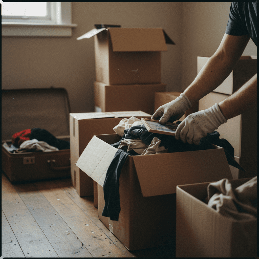 Emptying an attic or basement during a full property clean-out